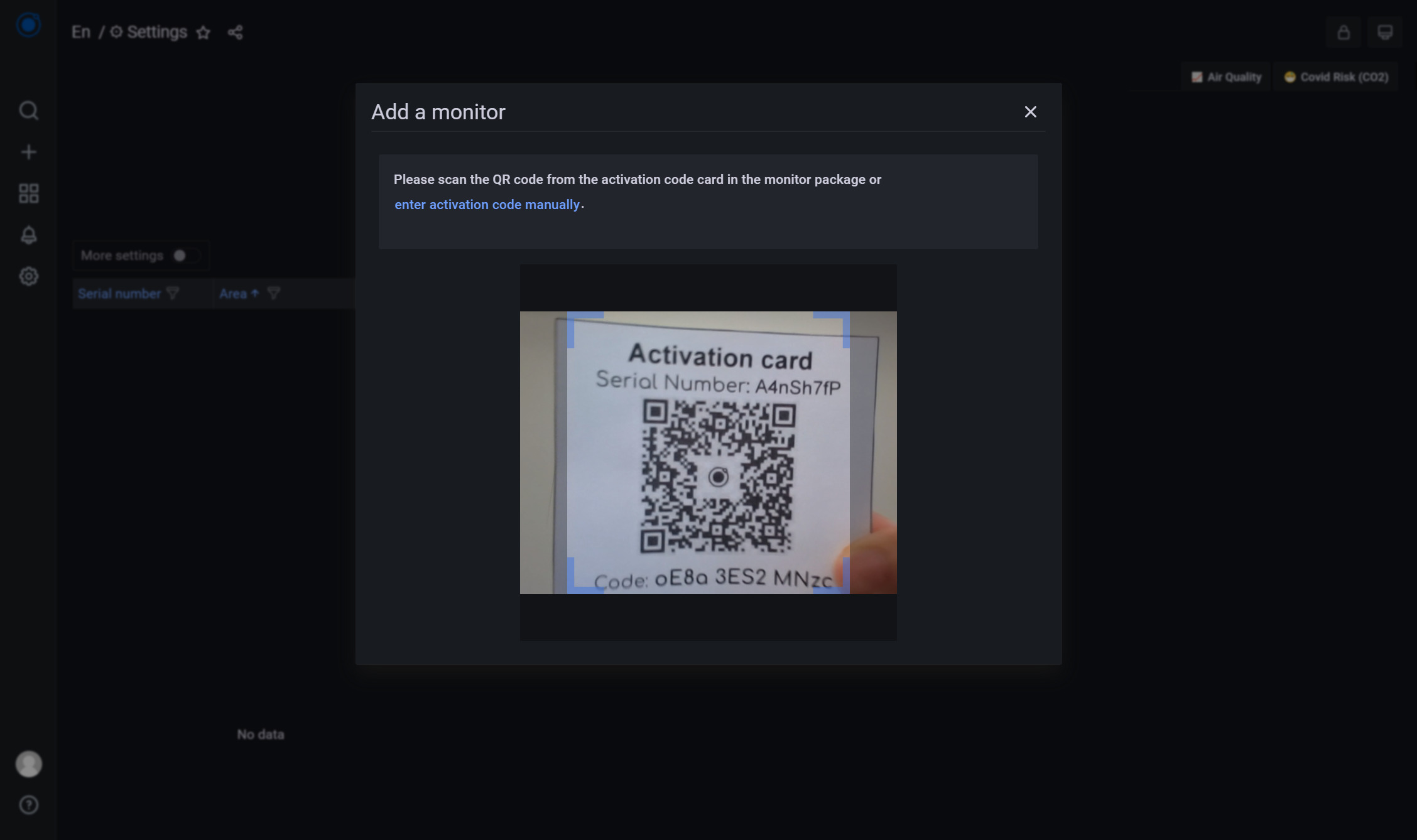 Scan your QR code